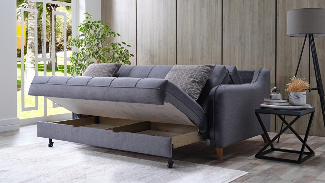 Καναπές Διπλό Κρεβάτι Aldis Gray