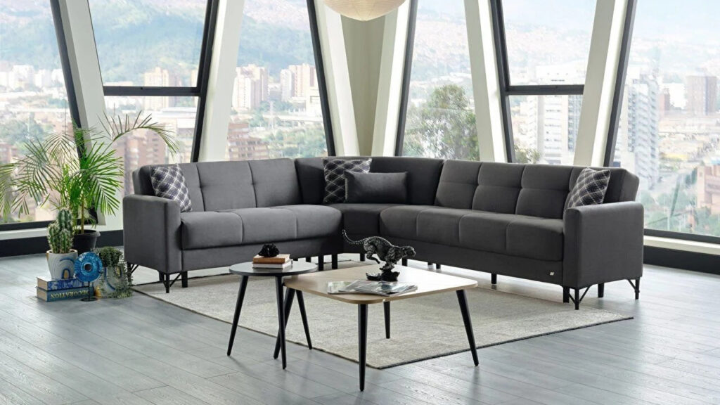 Γωνιακός Καναπές Monreo V Anthracite